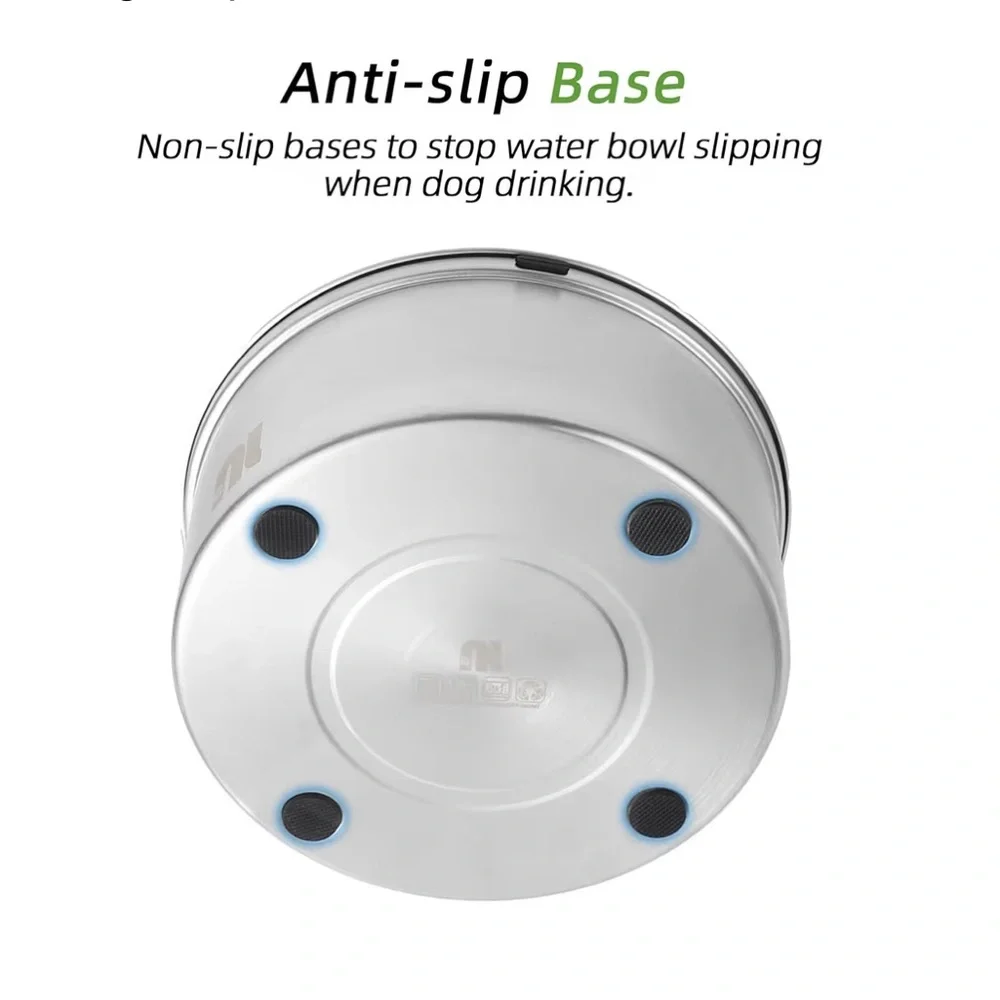 Stainless-Steel No Spill and No Splash Dog Water Bowl